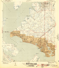 Panama City 1943 topographic map thumbnail