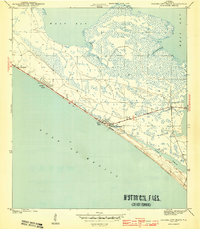 Panama City Beach 1943 topographic map thumbnail
