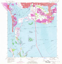 Pass-A-Grille Beach 1956 topographic map thumbnail