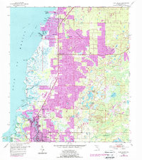 Port Richey 1954 topographic map thumbnail