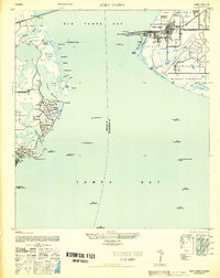 Port Tampa 1947 topographic map thumbnail