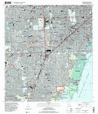 South Miami 1994 topographic map thumbnail
