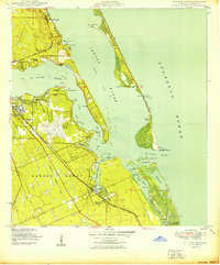 St. Lucie Inlet 1950 topographic map thumbnail