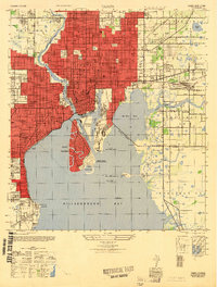 Tampa 1947 topographic map preview