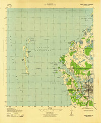 Tarpon Springs 1943 topographic map thumbnail