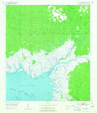 Waccasassa Bay 1955 topographic map thumbnail