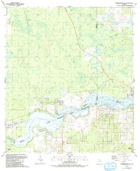 Yankeetown SE 1991 topographic map thumbnail