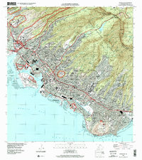Honolulu 1998 topographic map thumbnail