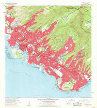Honolulu 1969 topographic map thumbnail