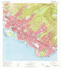 Honolulu 1969 topographic map thumbnail