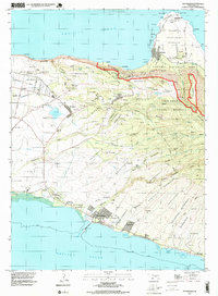 Kaunakakai 1993 topographic map thumbnail