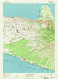 Kaunakakai 1967 topographic map thumbnail