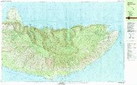 Molokai East 1983 topographic map thumbnail