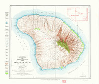 Island of Lanai 1923 topographic map thumbnail