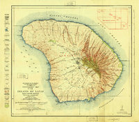 Island of Lanai topographic map thumbnail