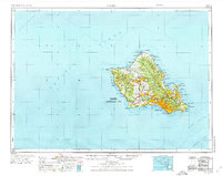 Oahu topographic map thumbnail