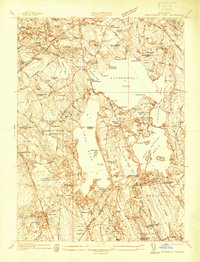 Assawompset Pond 1937 topographic map thumbnail