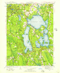 Assawompset Pond 1948 topographic map thumbnail