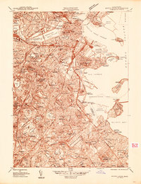 Boston South 1944 topographic map thumbnail