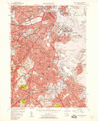 Boston South 1956 topographic map thumbnail