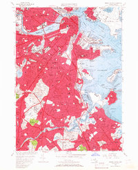 Boston South 1956 topographic map thumbnail