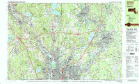 Attleboro 1987 topographic map thumbnail