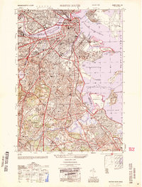 Boston South 1954 topographic map thumbnail