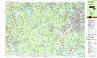 Brockton 1987 topographic map thumbnail