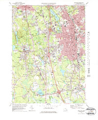 Brockton 1975 topographic map thumbnail