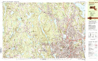 Worcester North 1983 topographic map thumbnail