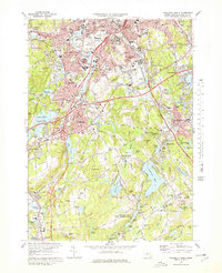 Worcester South 1973 topographic map thumbnail