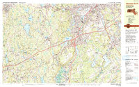 Worcester South 1983 topographic map thumbnail