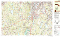 Worcester South 1983 topographic map thumbnail