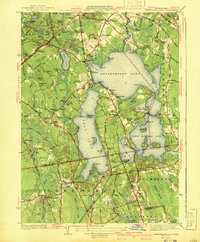 Assawompset Pond 1941 topographic map thumbnail