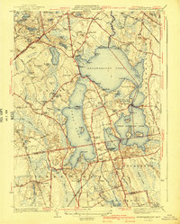 Assawompset Pond 1941 topographic map thumbnail