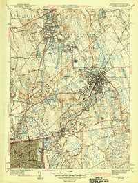Attleboro 1943 topographic map thumbnail