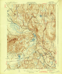 Belchertown 1943 topographic map thumbnail
