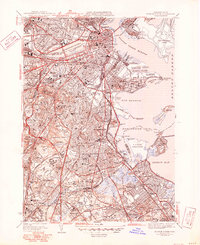 Boston South 1946 topographic map thumbnail