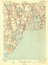 Cotuit 1943 topographic map thumbnail