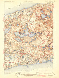 Harwich 1943 topographic map thumbnail