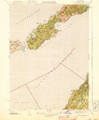 Naushon Island 1944 topographic map thumbnail