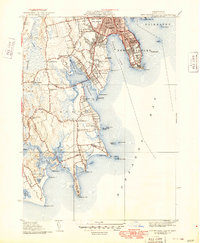 New Bedford South 1941 topographic map thumbnail
