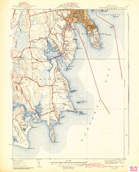 New Bedford South 1941 topographic map thumbnail