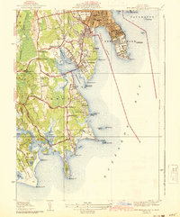 New Bedford South 1941 topographic map thumbnail
