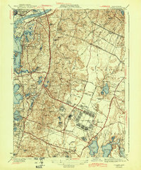 Pocasset 1943 topographic map thumbnail