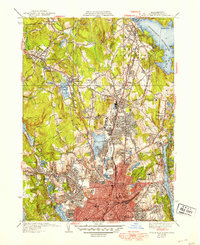Worcester North 1939 topographic map thumbnail