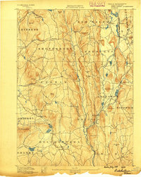 Belchertown 1890 topographic map thumbnail