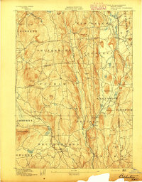 Belchertown 1893 topographic map thumbnail