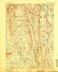 Belchertown 1893 topographic map thumbnail