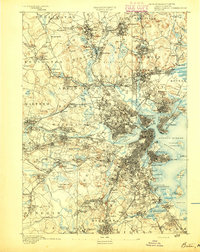 Boston 1893 topographic map preview